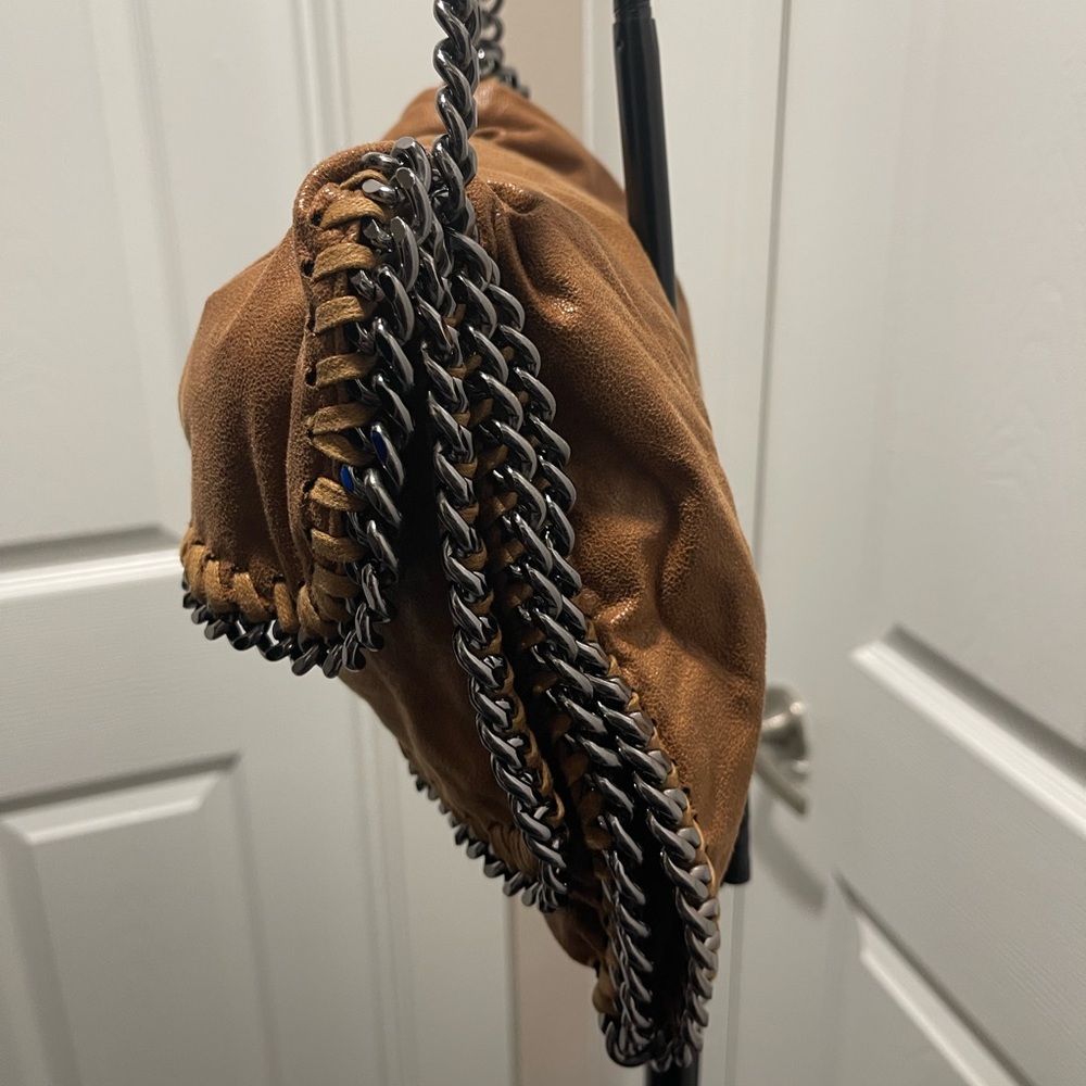 🛑 Stella McCartney Brown Suede Chain Purse- Falabella Shoulder Bag - Picture 4 of 11